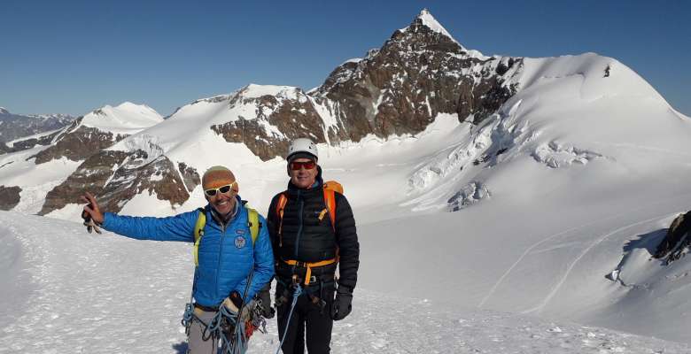 In cima alla Piramide Vincent 4.215m.